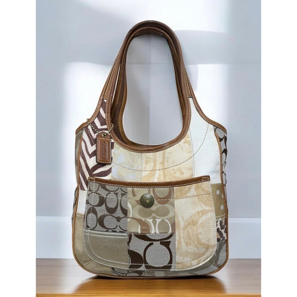 Y2K Coach 10810 Signature Patchwork Ergo Tote & 40529 Wristlet - Picture 2 of 14